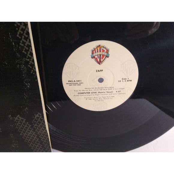 Zapp Computer Love 12" Vinyl Record Rare 1985 Promo Electronic Funk Soul 3 Trax - Picture 2 of 4
